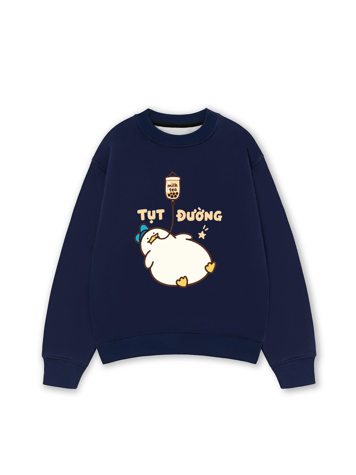 Áo Sweater Nỉ Hai Da Tụt Đường