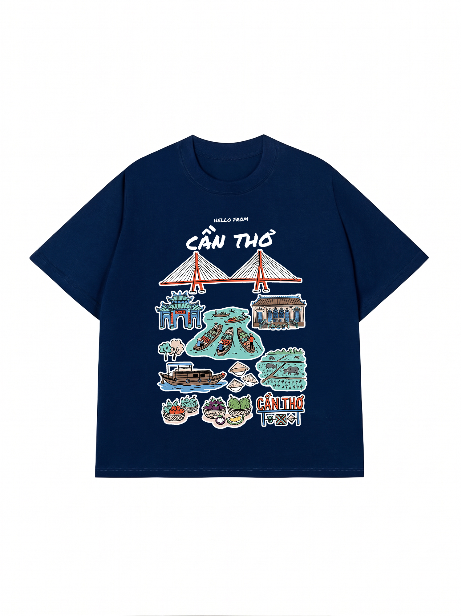 Áo Thun Relaxed Fit Hello From Cần Thơ