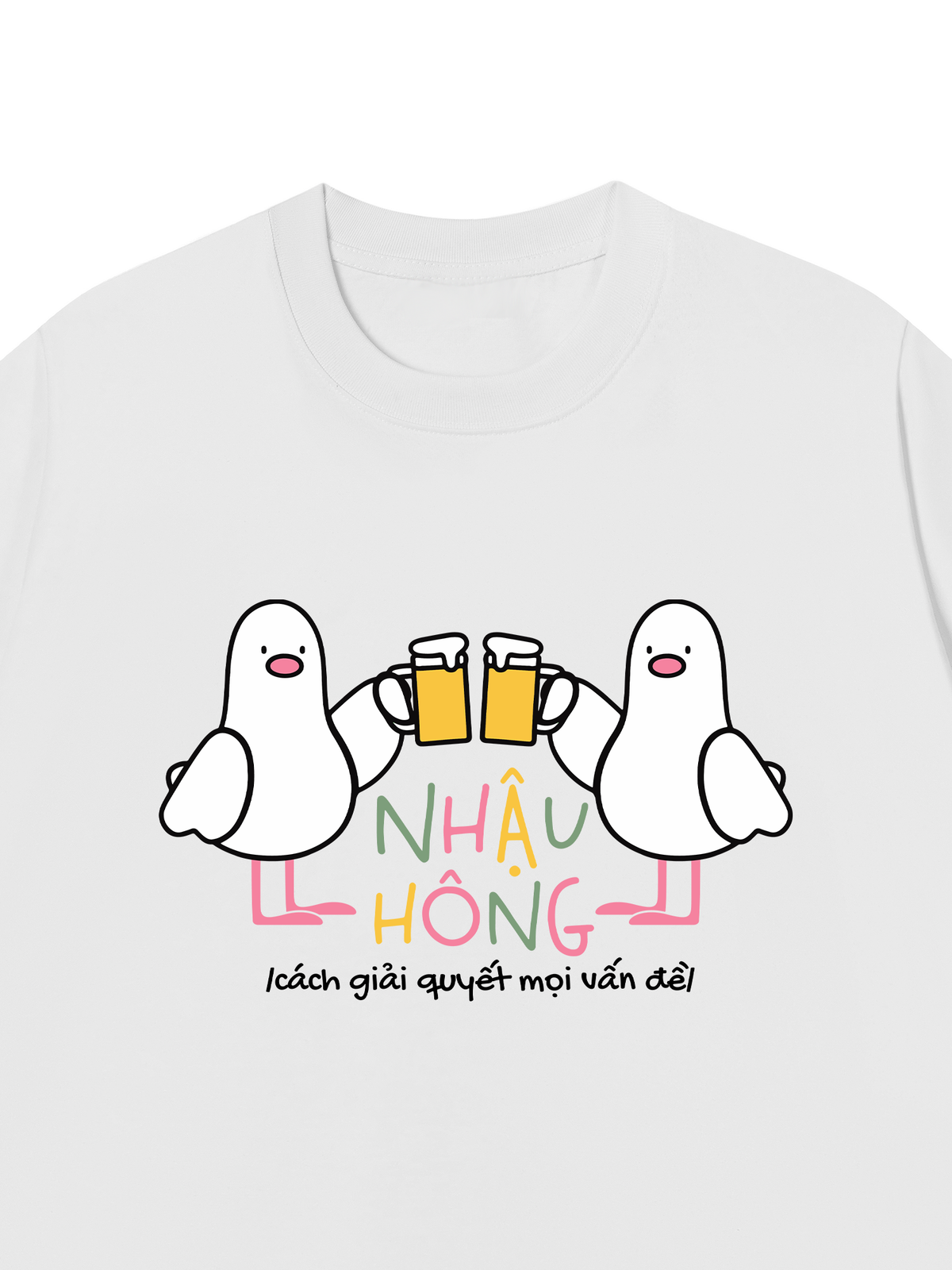 Áo Thun Relaxed Fit Nhậu Hông