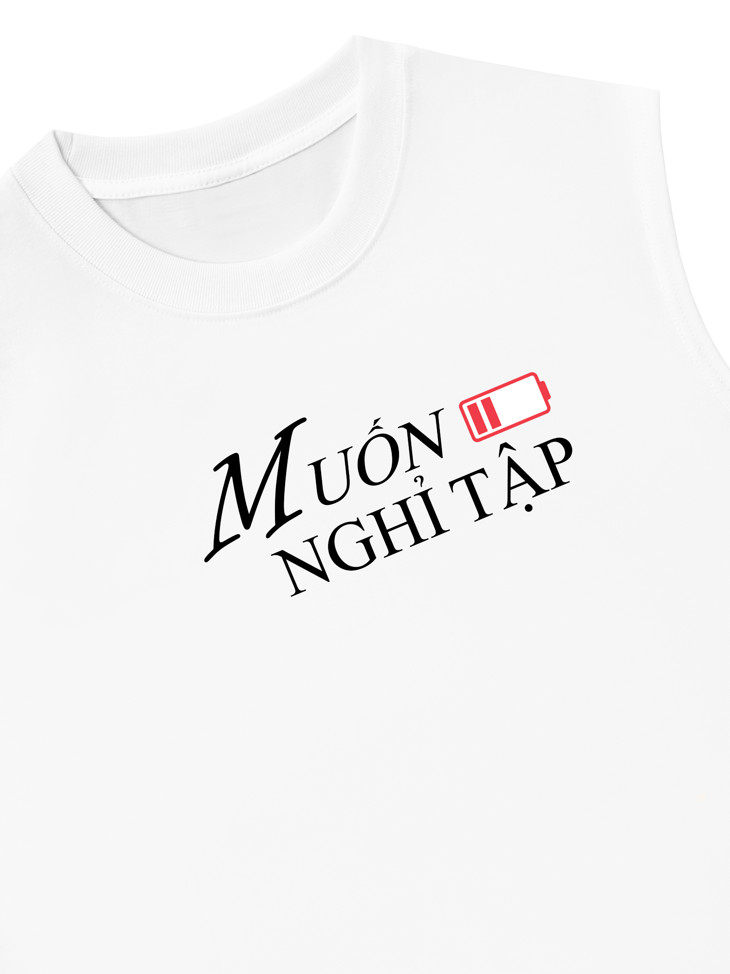 Áo Ba Lỗ Relaxed Fit Muốn Nghỉ Tập