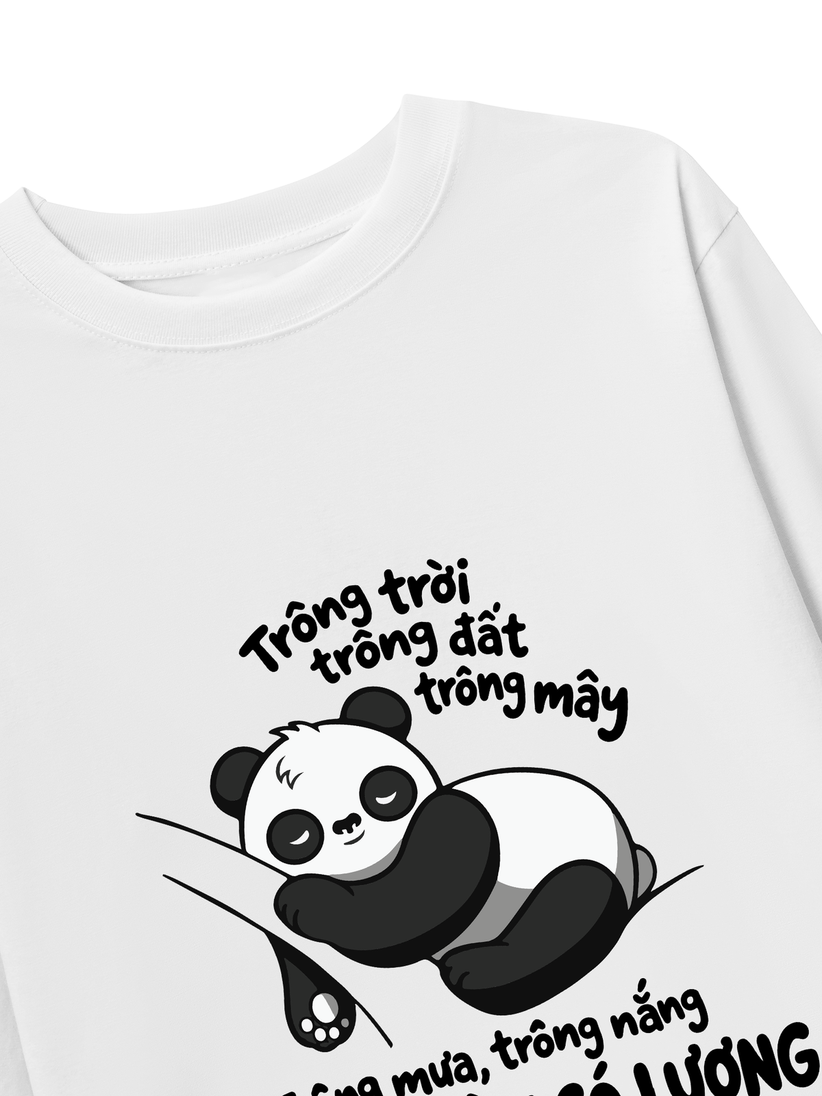 Áo Dài Tay Trông Mưa Trông Nắng Trông Ngày Có Lương