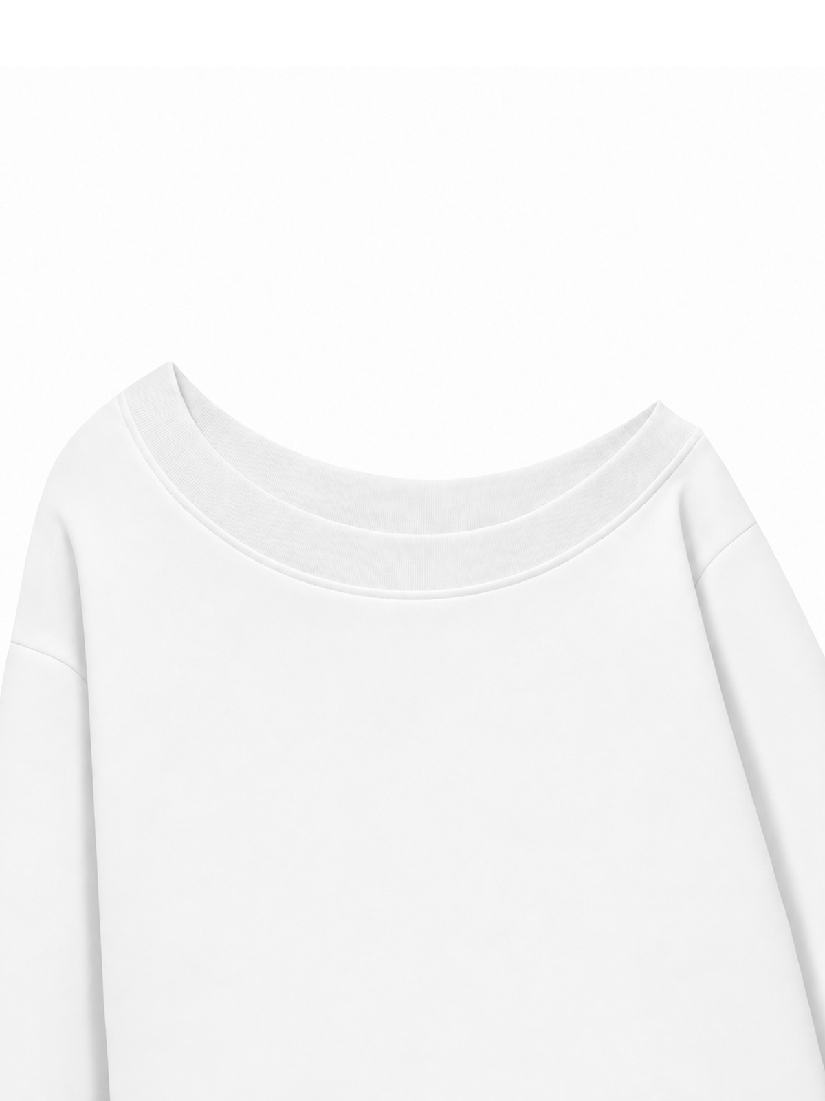 Áo Sweater Lệch Vai Nỉ Hai Da Hơi Mệt Basic