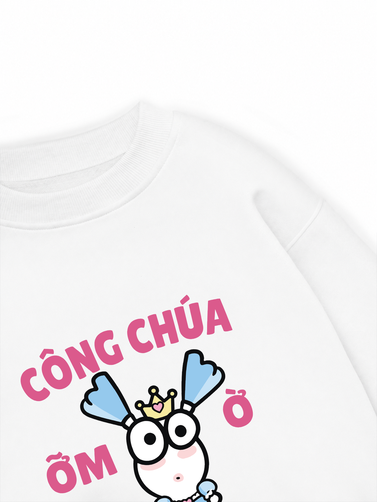 Áo Sweater Nỉ Hai Da Công Chúa Ỡm Ờ