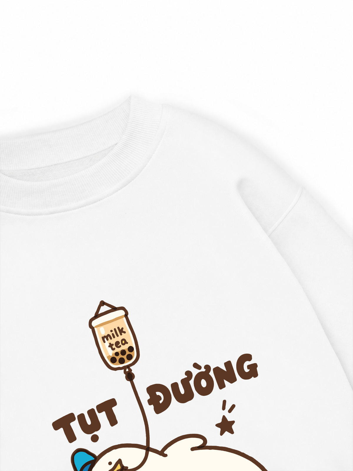 Áo Sweater Nỉ Hai Da Tụt Đường