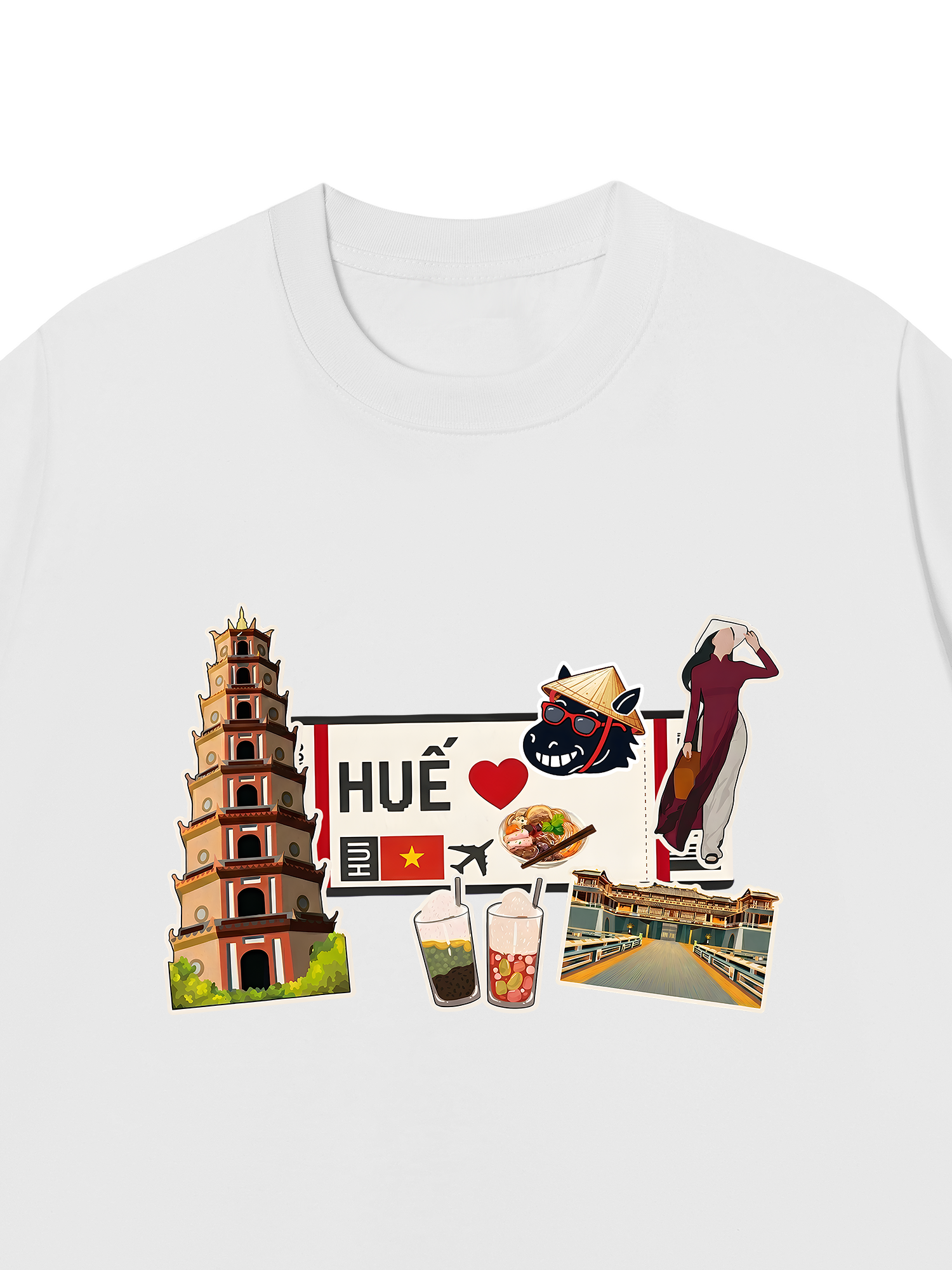 Áo Thun Relaxed Fit Du Lịch Huế