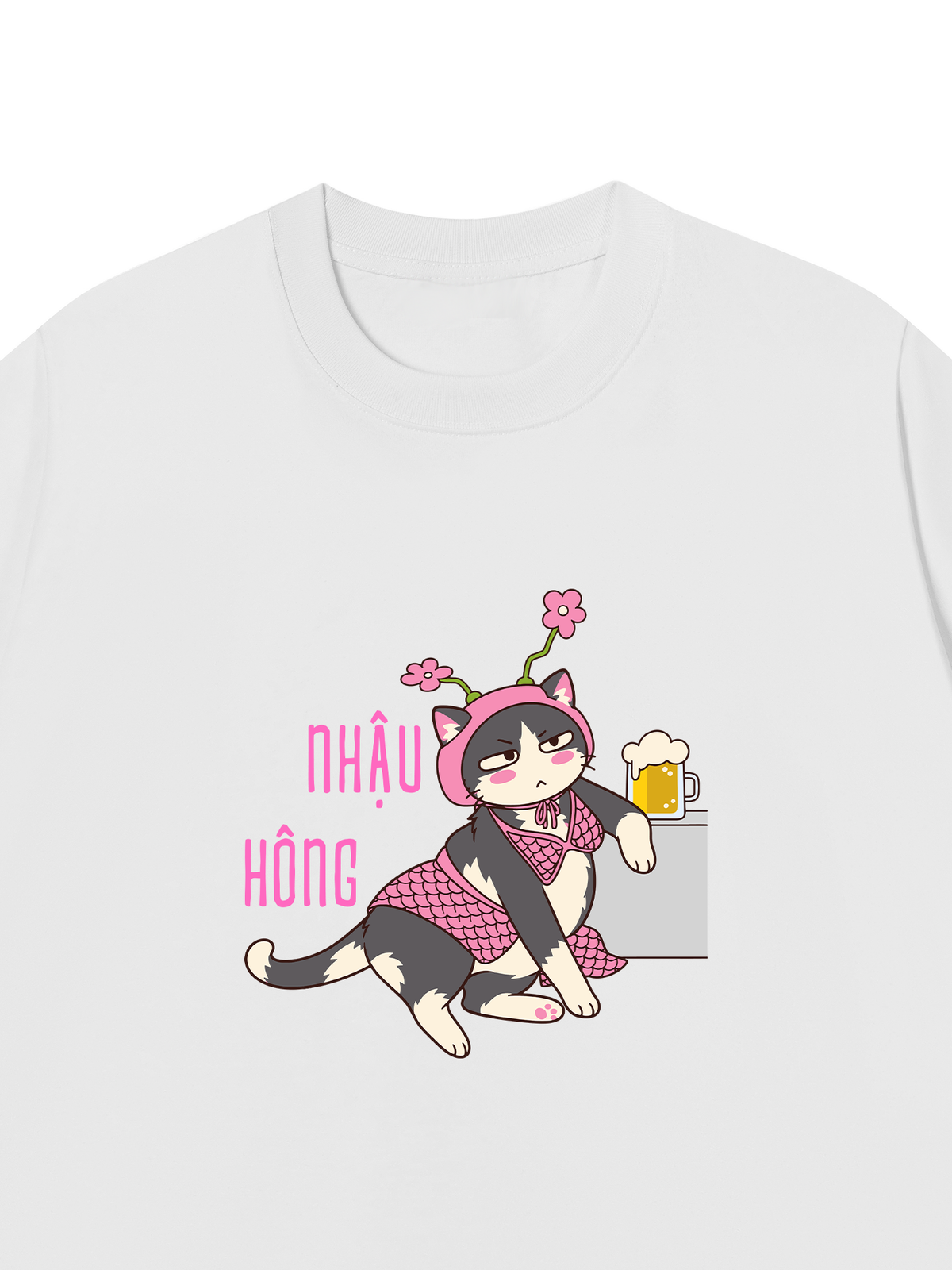 Áo Thun Relaxed Fit Nhậu Hông