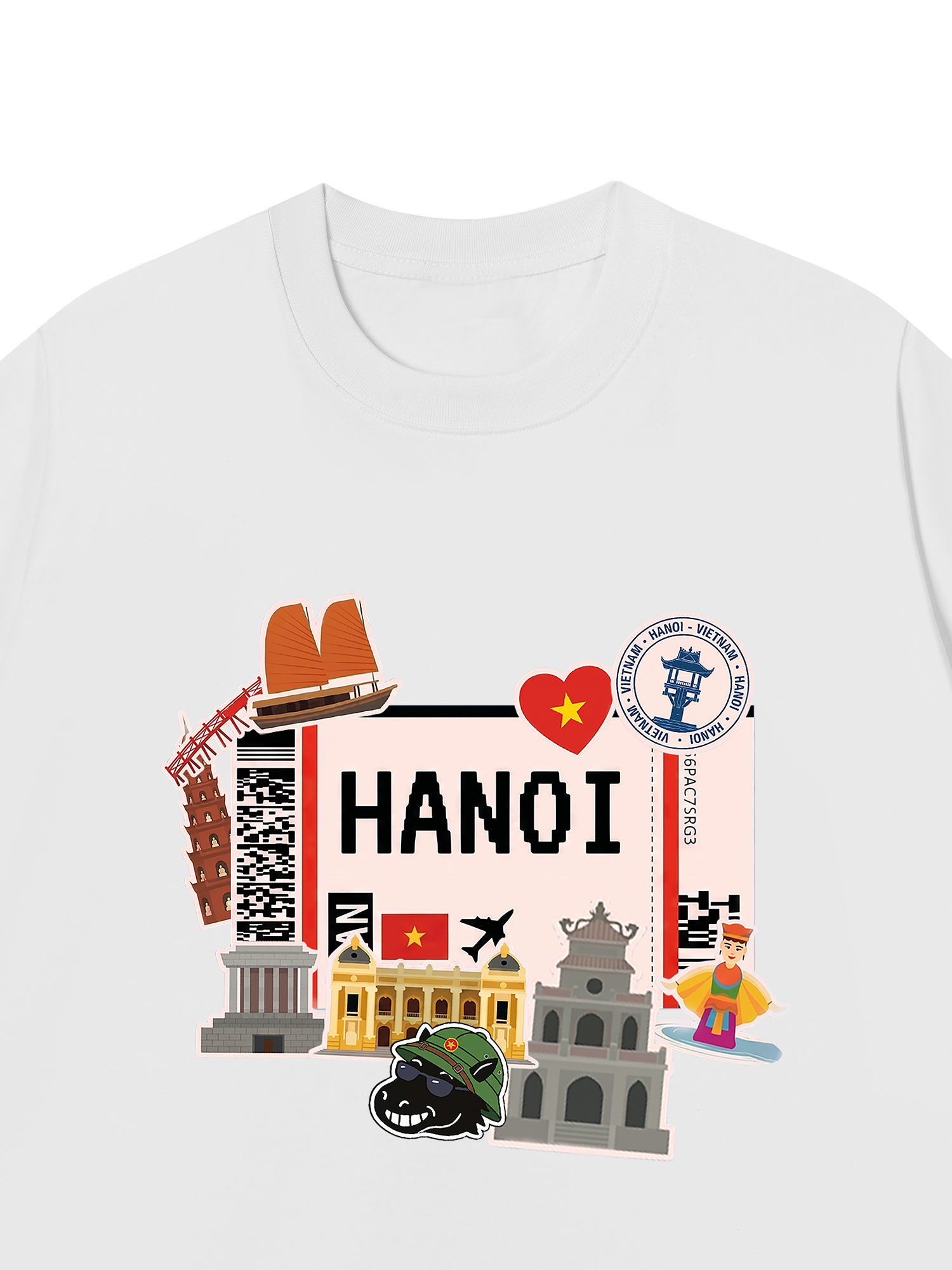Áo Thun Relaxed Fit Du Lịch Hà Nội