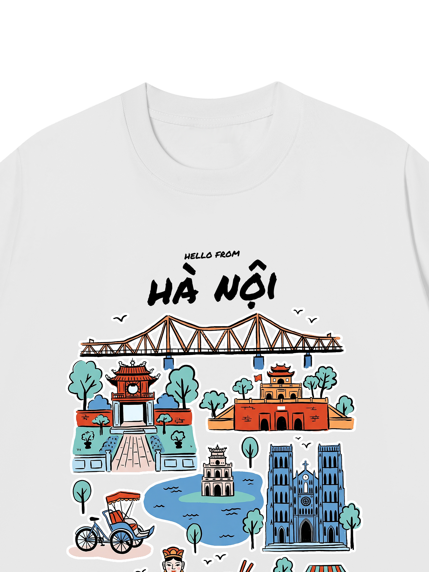 Áo Thun Relaxed Fit Hello From Hà Nội