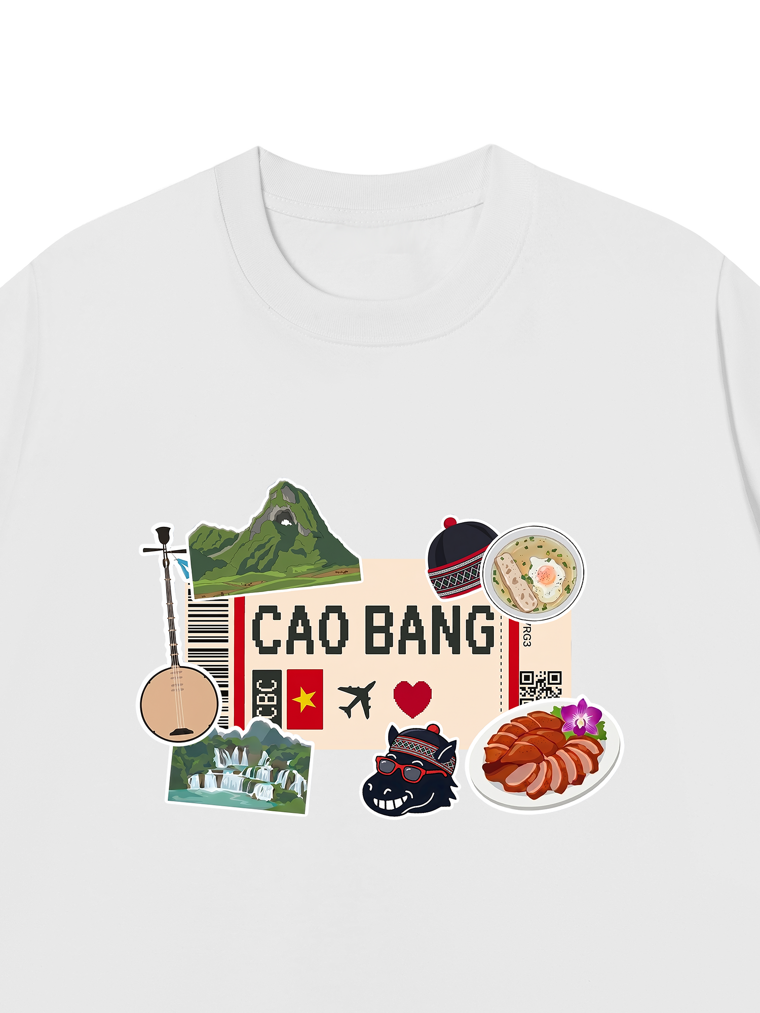 Áo Thun Relaxed Fit Du Lịch Cao Bằng