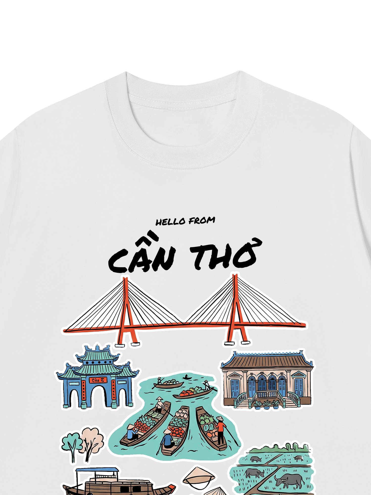 Áo Thun Relaxed Fit Hello From Cần Thơ