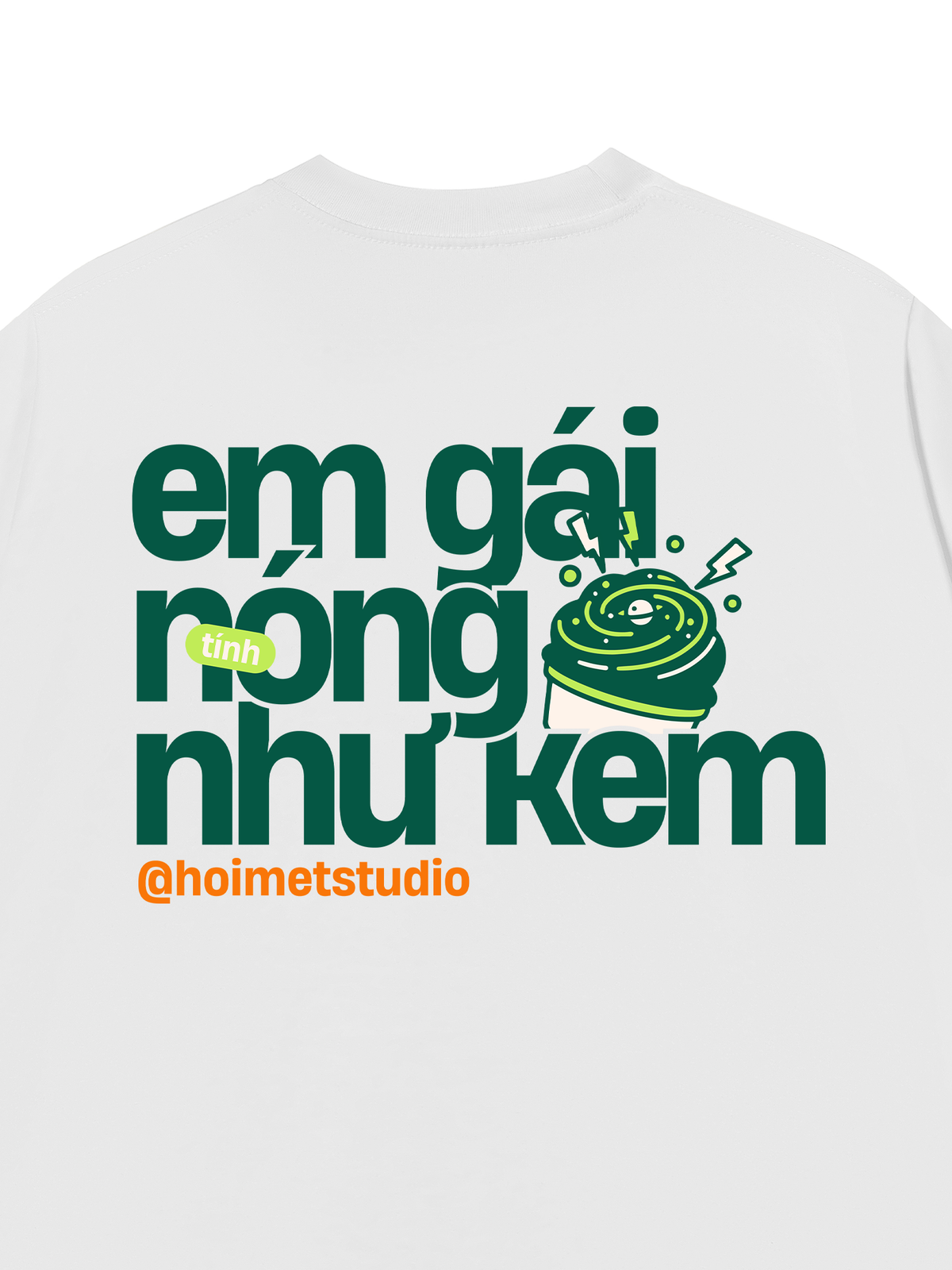 Áo Thun Relaxed Fit Em Gái Tính Nóng Như Kem