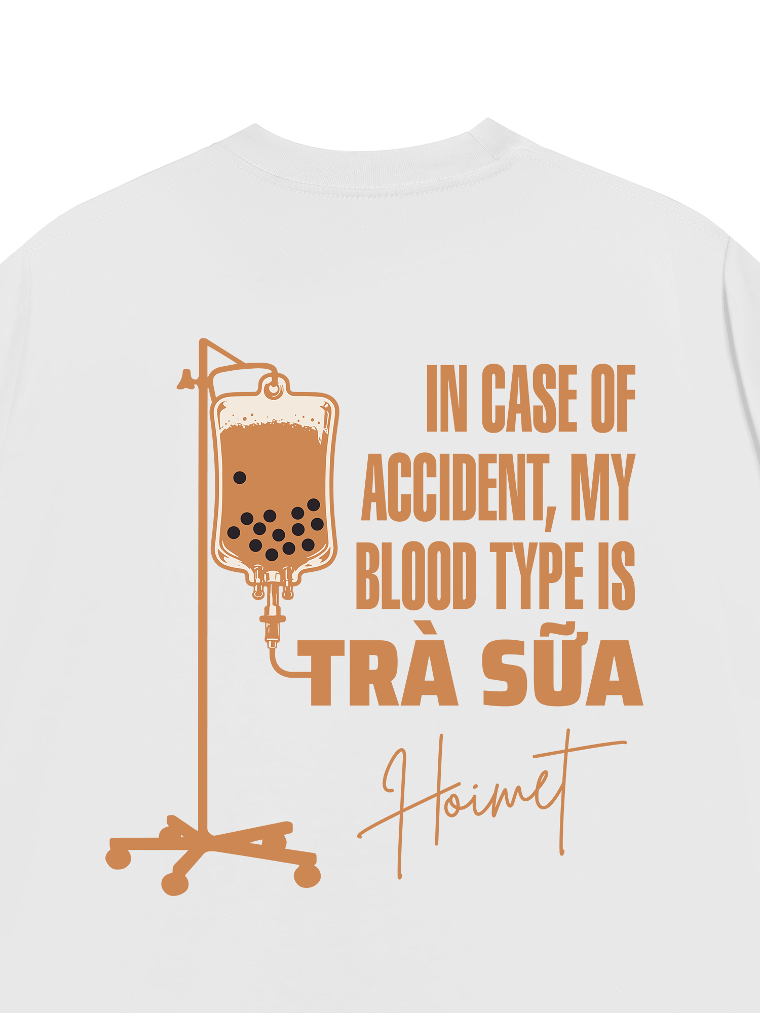 Áo Thun Relaxed Fit Blood Type Is Trà Sữa