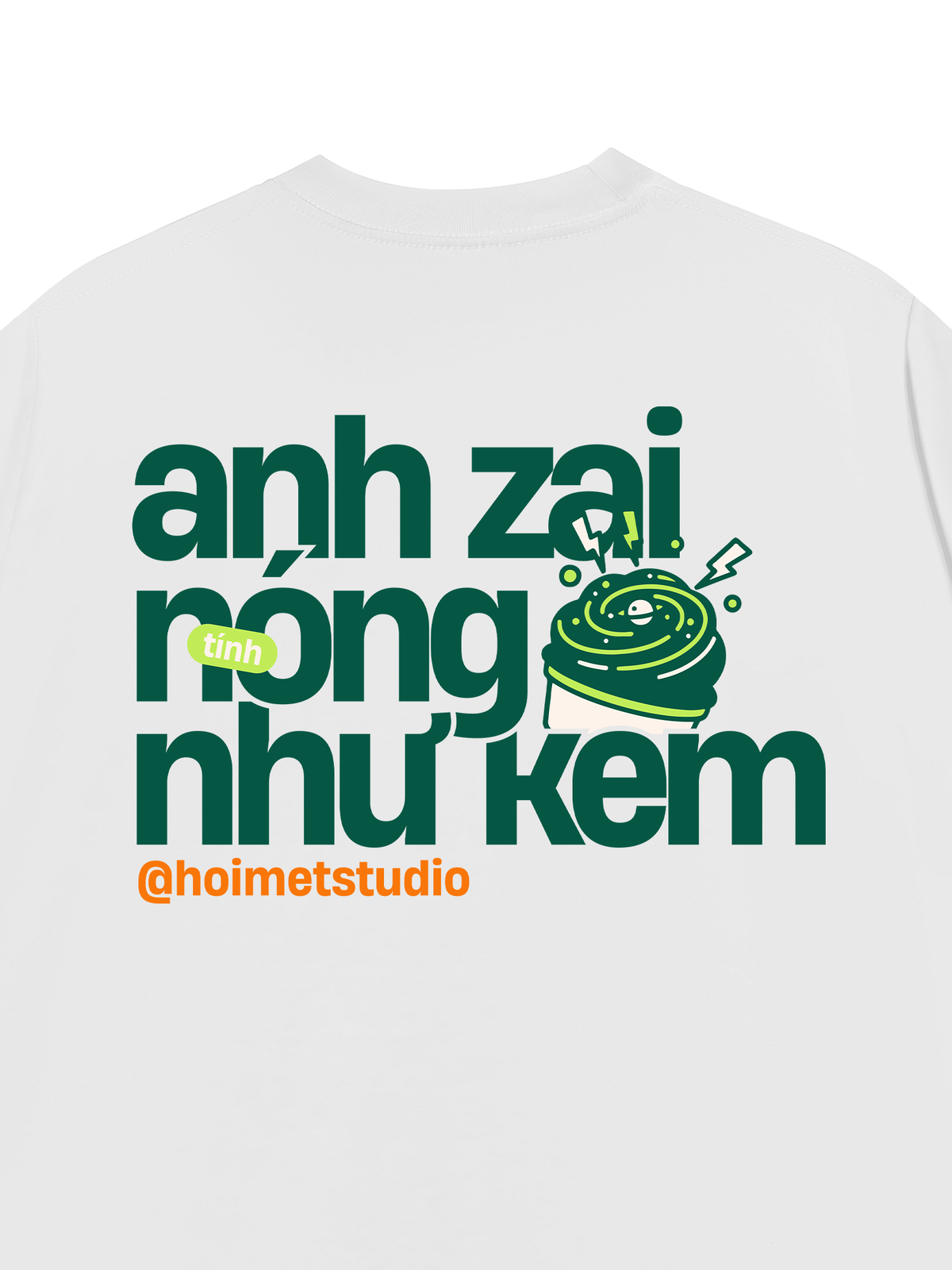 Áo Thun Relaxed Fit Anh Zai Tính Nóng Như Kem