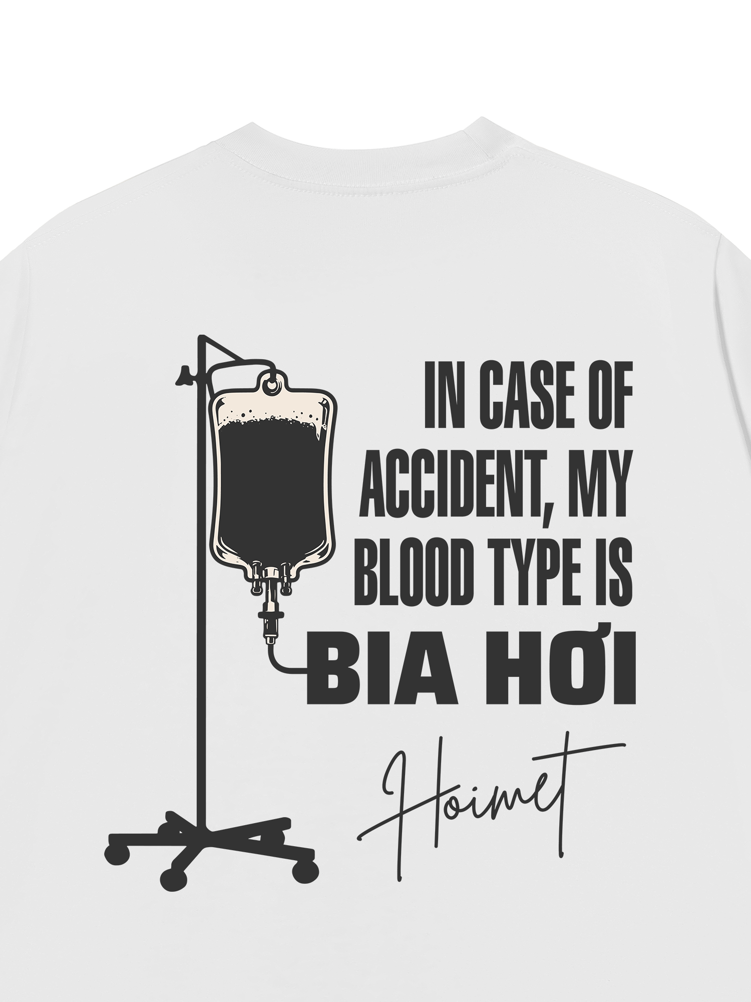 Áo Thun Relaxed Fit Blood Type Is Bia Hơi