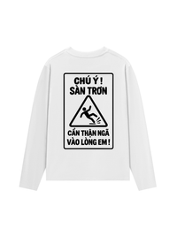 Áo Dài Tay Chú Ý Sàn Trơn