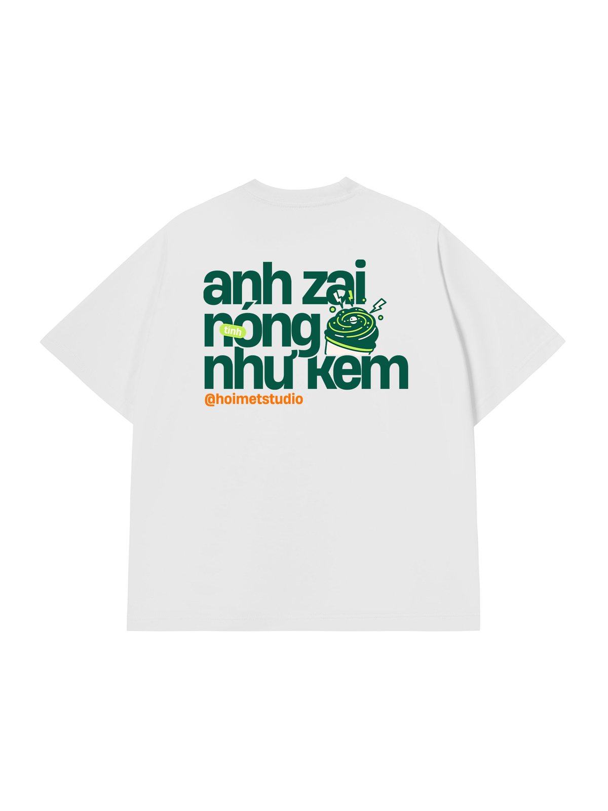 Áo Thun Relaxed Fit Anh Zai Tính Nóng Như Kem