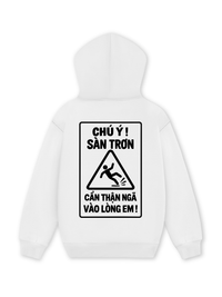 Áo Hoodie Nỉ Hai Da Chú Ý Sàn Trơn