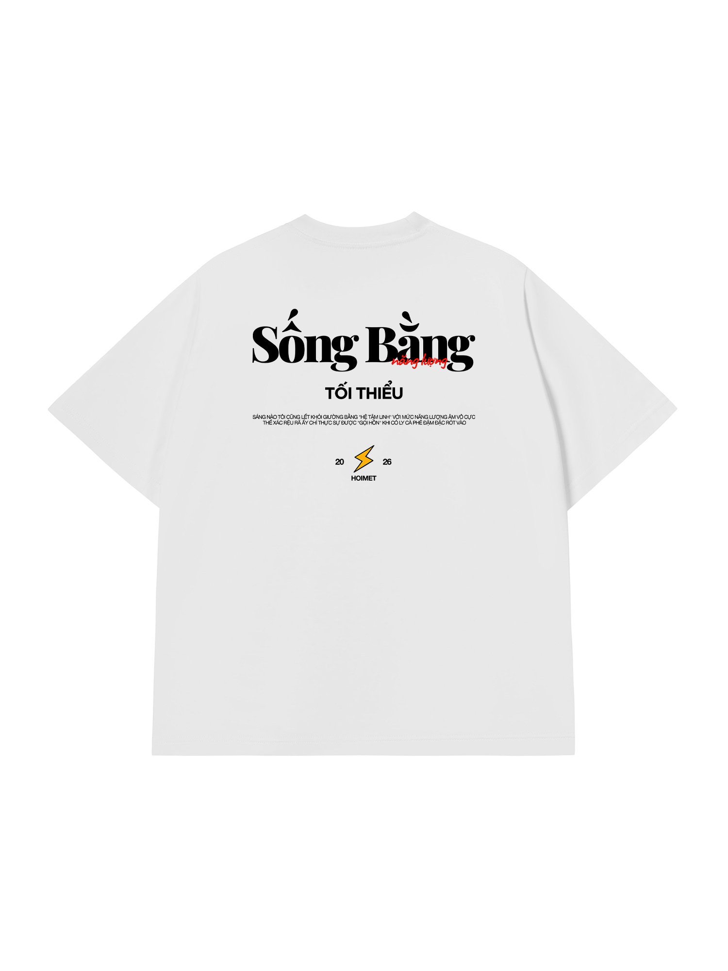 Áo Thun Relaxed Fit Sống Bằng Năng Lượng Tối Thiểu