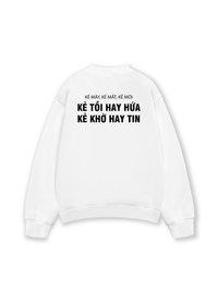 Áo Sweater Nỉ Hai Da Kẻ Mày Kẻ Mắt Kẻ Môi
