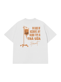 Áo Thun Relaxed Fit Blood Type Is Trà Sữa