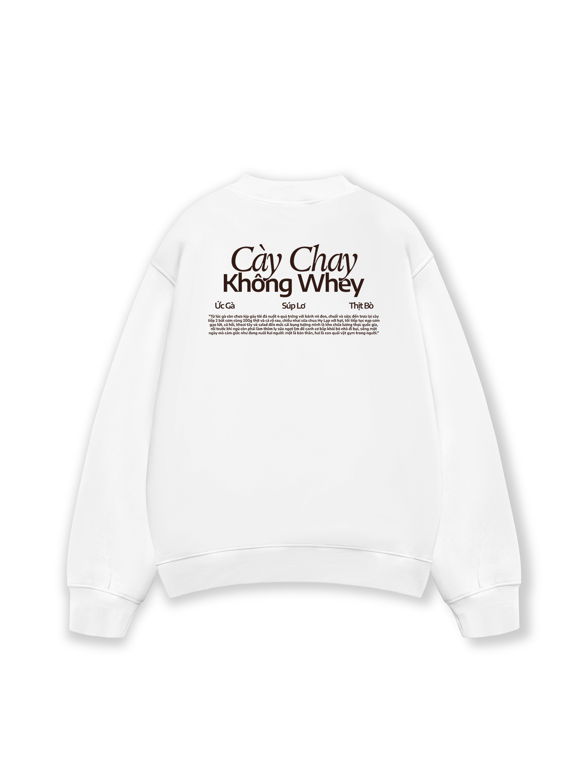Áo Sweater Nỉ Hai Da Cày Chay Không Whey