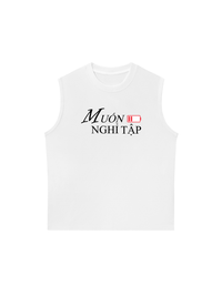 Áo Ba Lỗ Relaxed Fit Muốn Nghỉ Tập