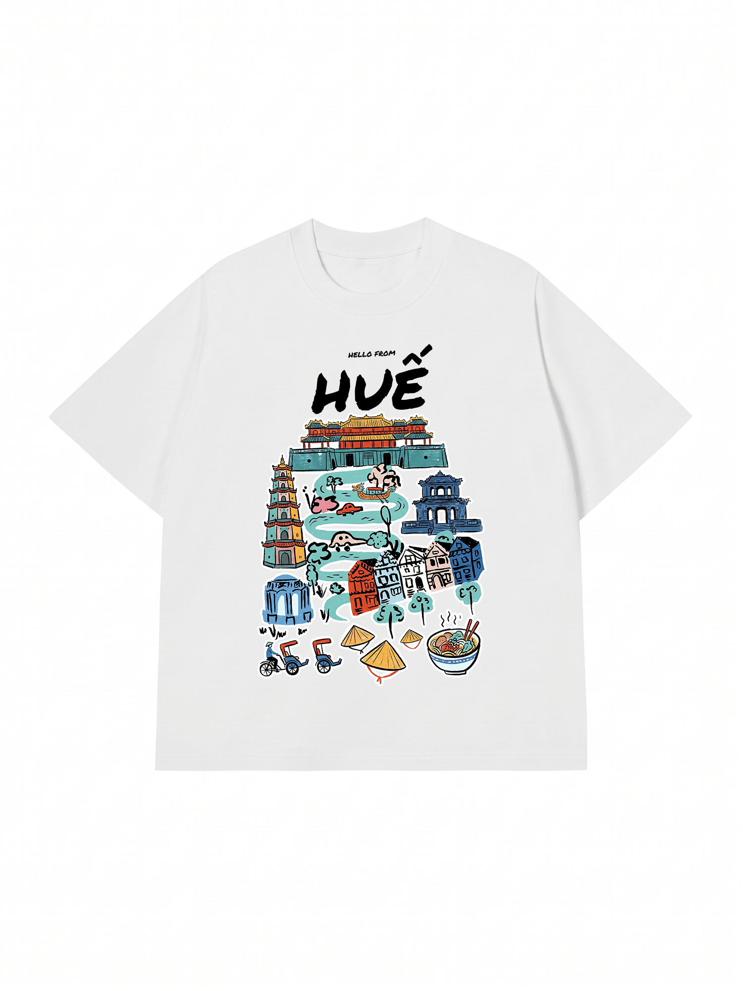 Áo Thun Relaxed Fit Hello From Huế