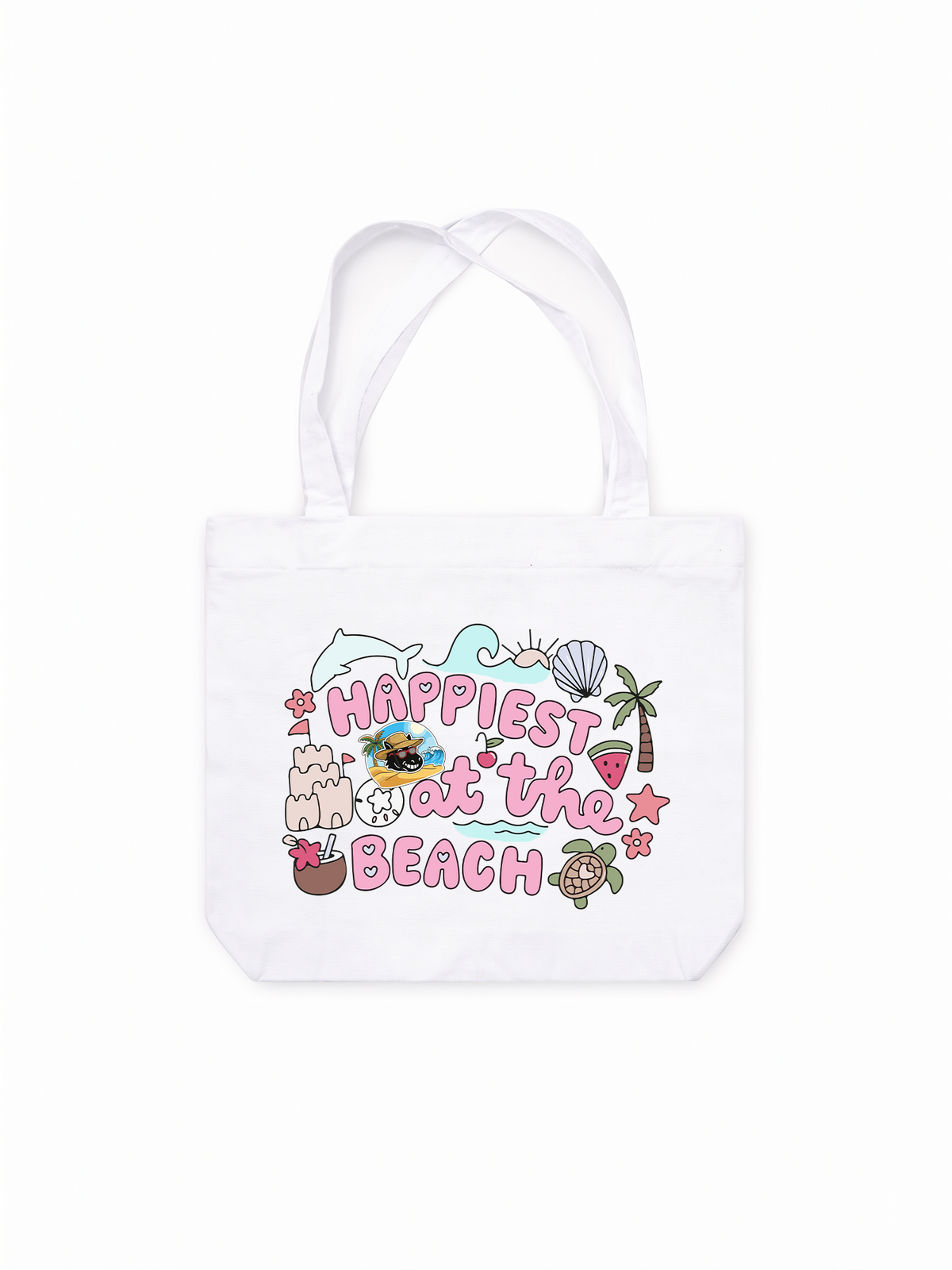 Túi Tote Happiest At The Beach