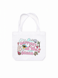 Túi Tote Happiest At The Beach