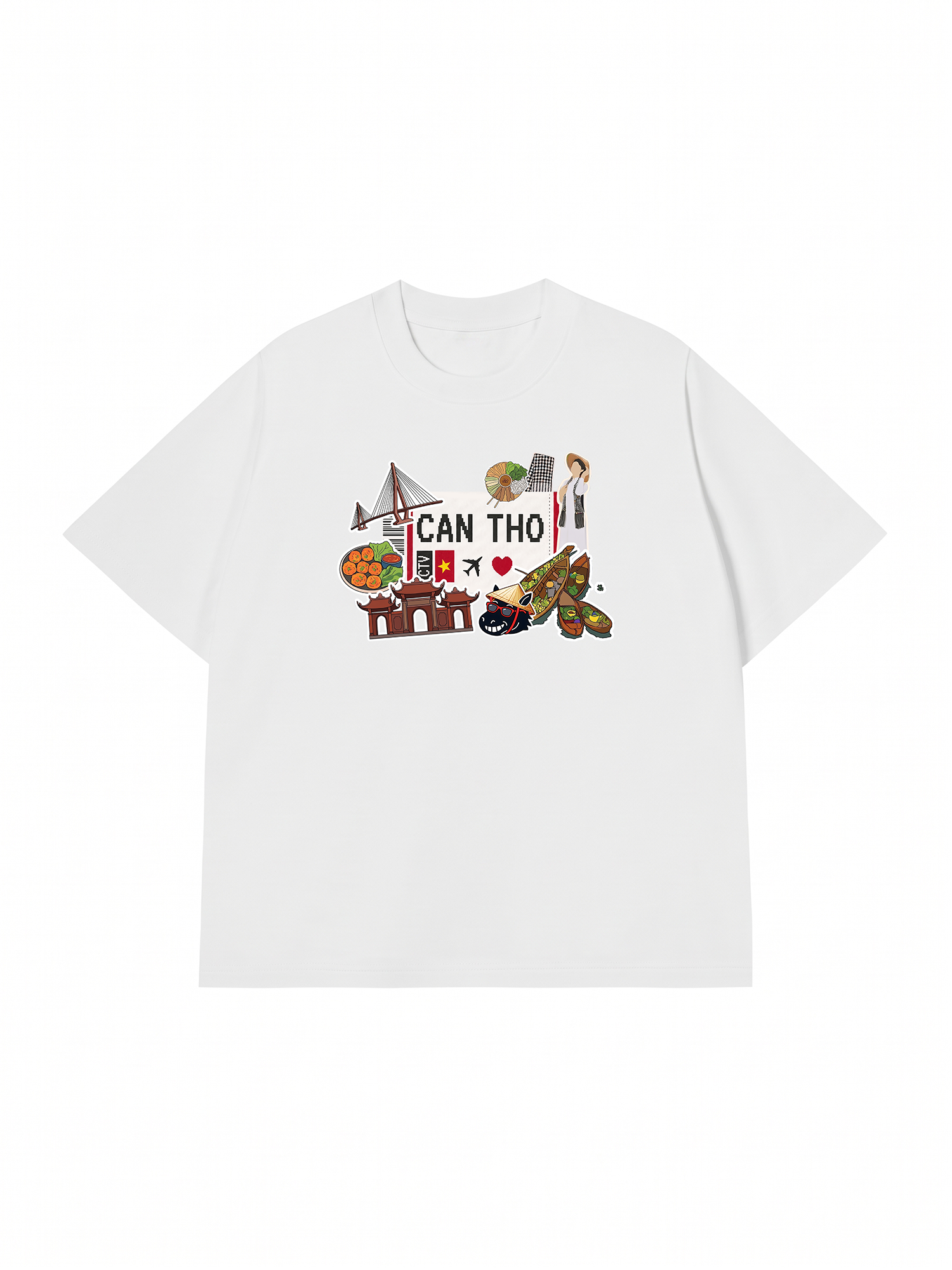Áo Thun Relaxed Fit Du lịch Cần Thơ