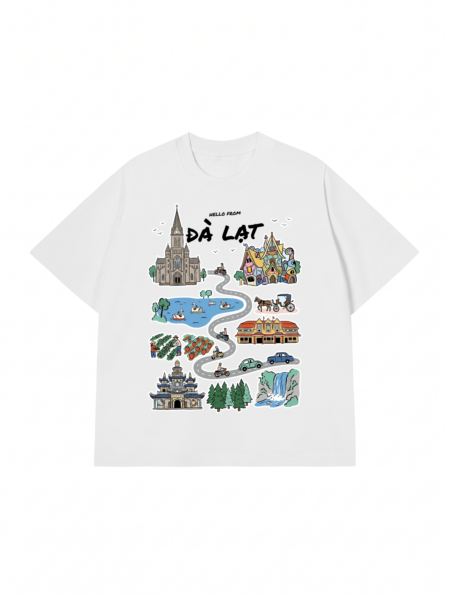 Áo Thun Relaxed Fit Hello From Đà Lạt
