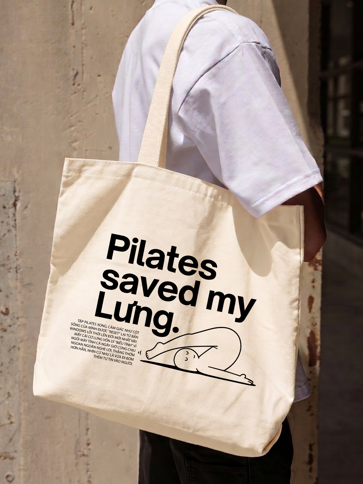 Túi Tote Pilates Saved My Lưng