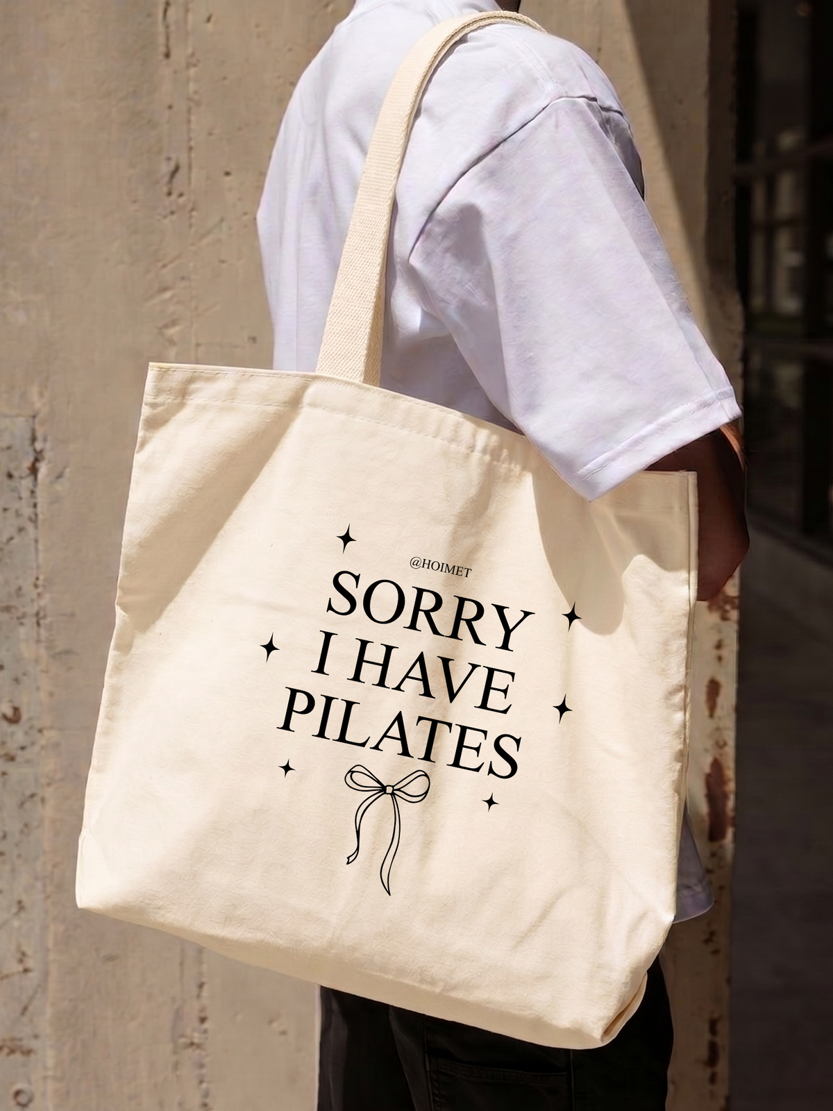 Túi Tote Sorry I Have Pilates