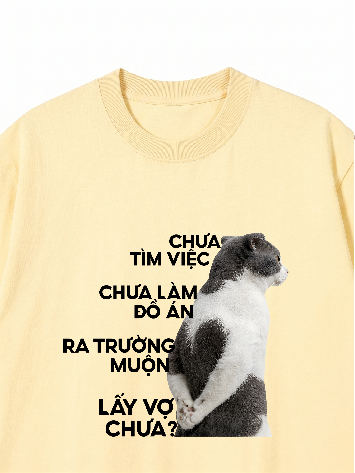Áo Thun Relaxed Fit Cột Sống Sinh Viên