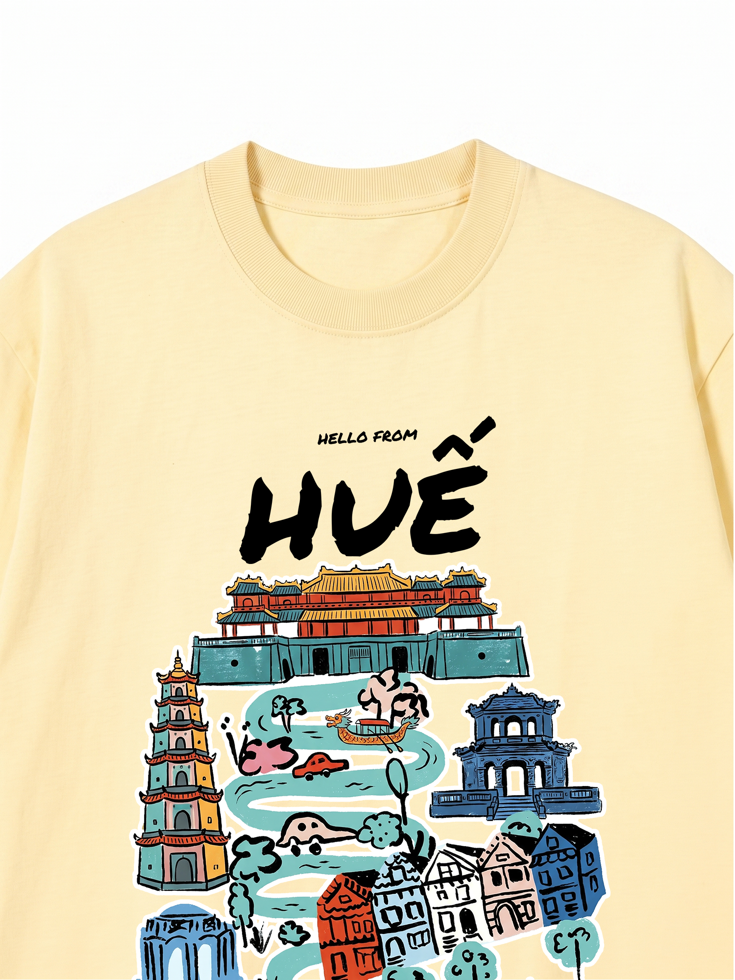 Áo Thun Relaxed Fit Hello From Huế