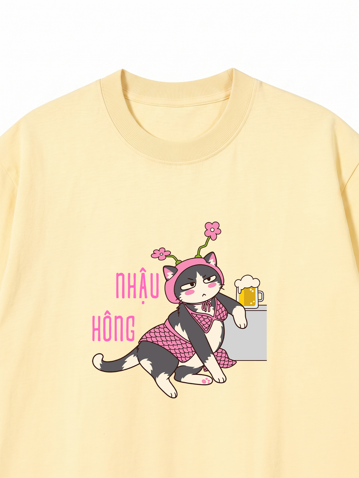 Áo Thun Relaxed Fit Nhậu Hông