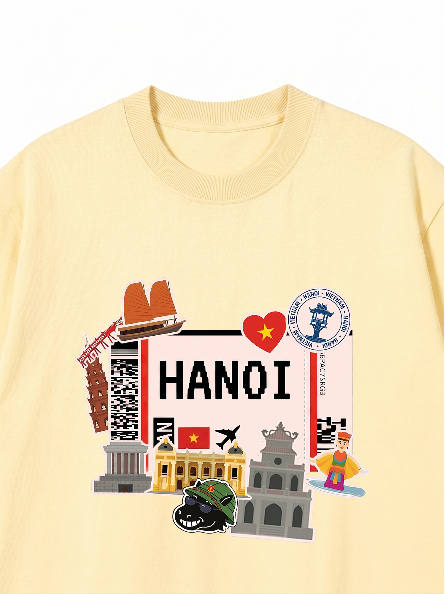 Áo Thun Relaxed Fit Du Lịch Hà Nội