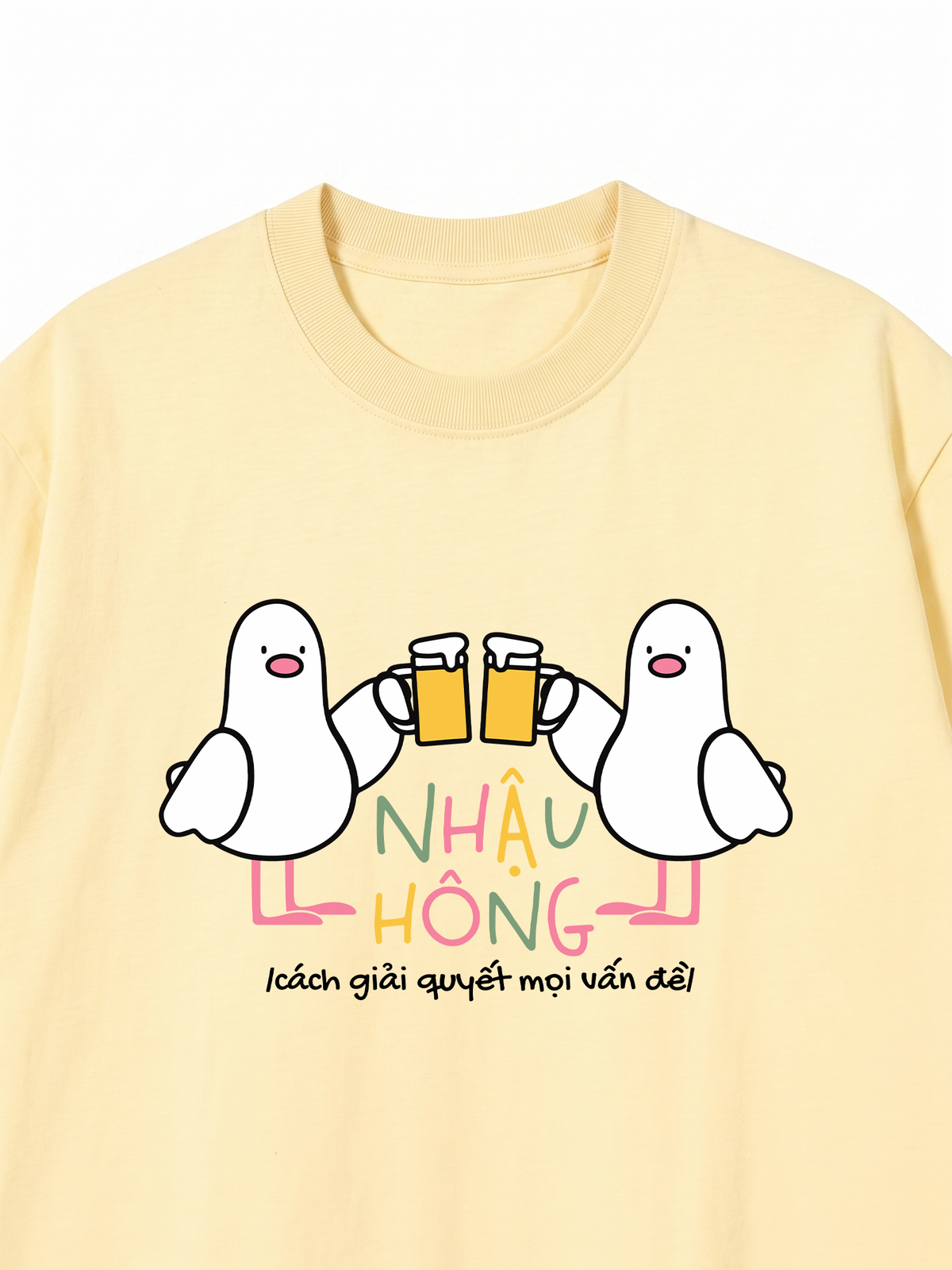 Áo Thun Relaxed Fit Nhậu Hông