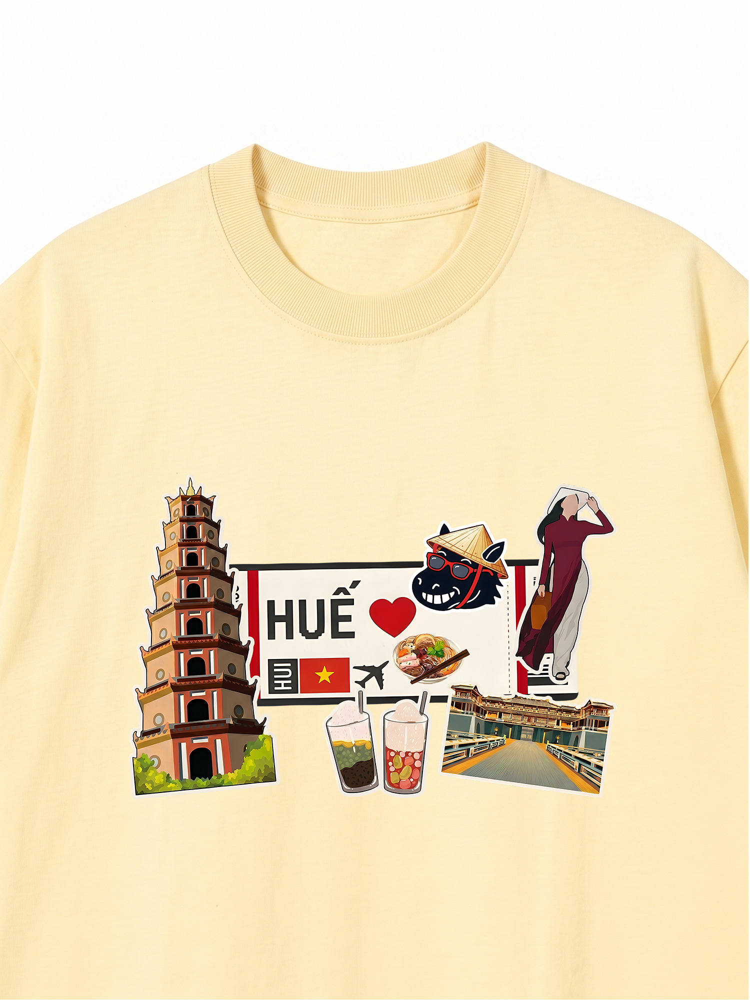 Áo Thun Relaxed Fit Du Lịch Huế