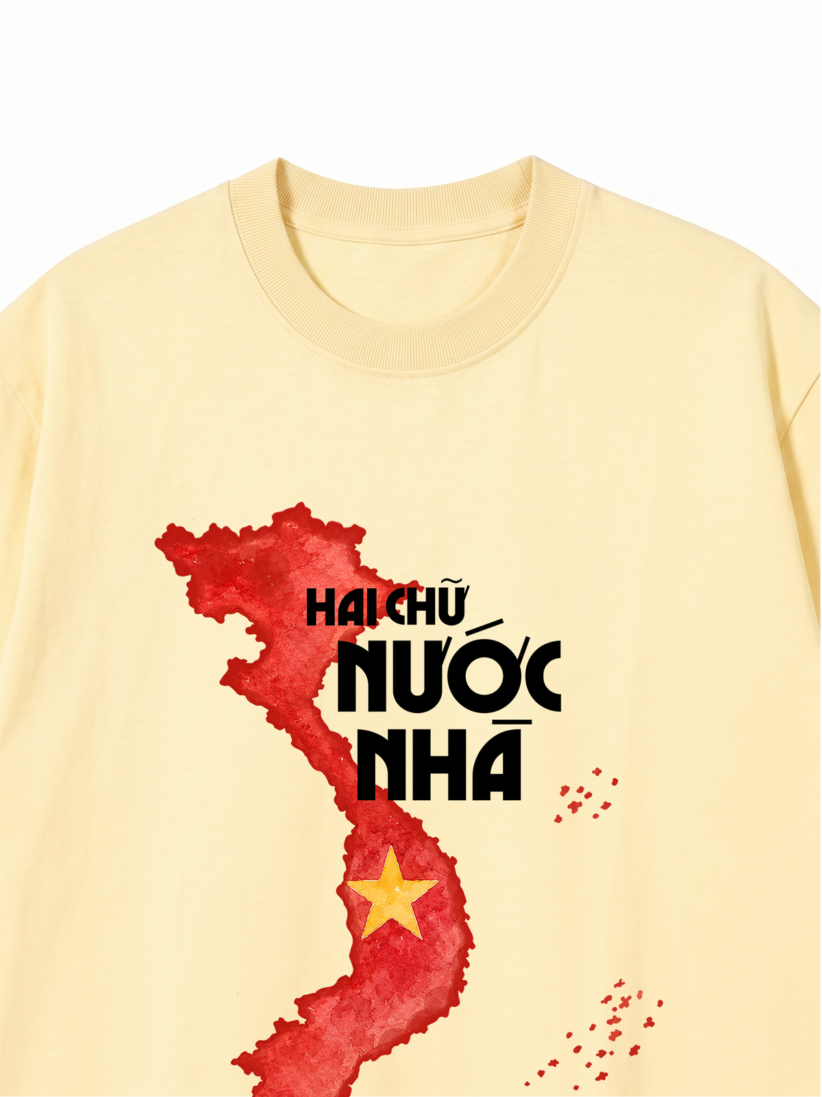 Áo Thun Relaxed Fit Hai Chữ Nước Nhà