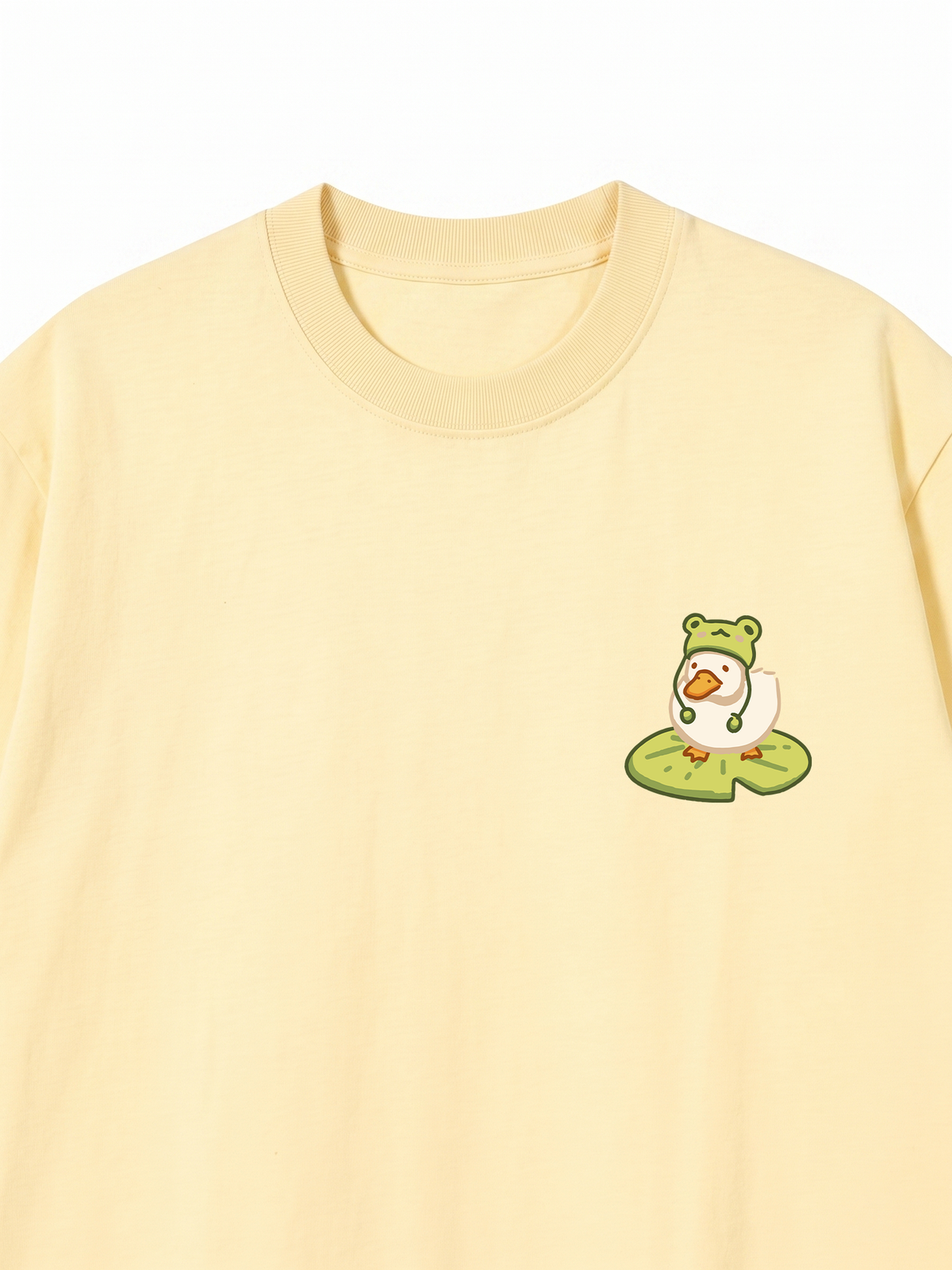 Áo Thun Relaxed Fit Vịt Chill Trên Lá