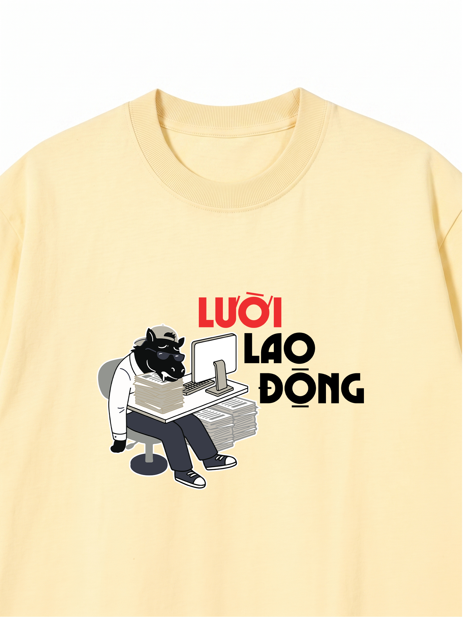 Áo Thun Relaxed Fit Lười Lao Động