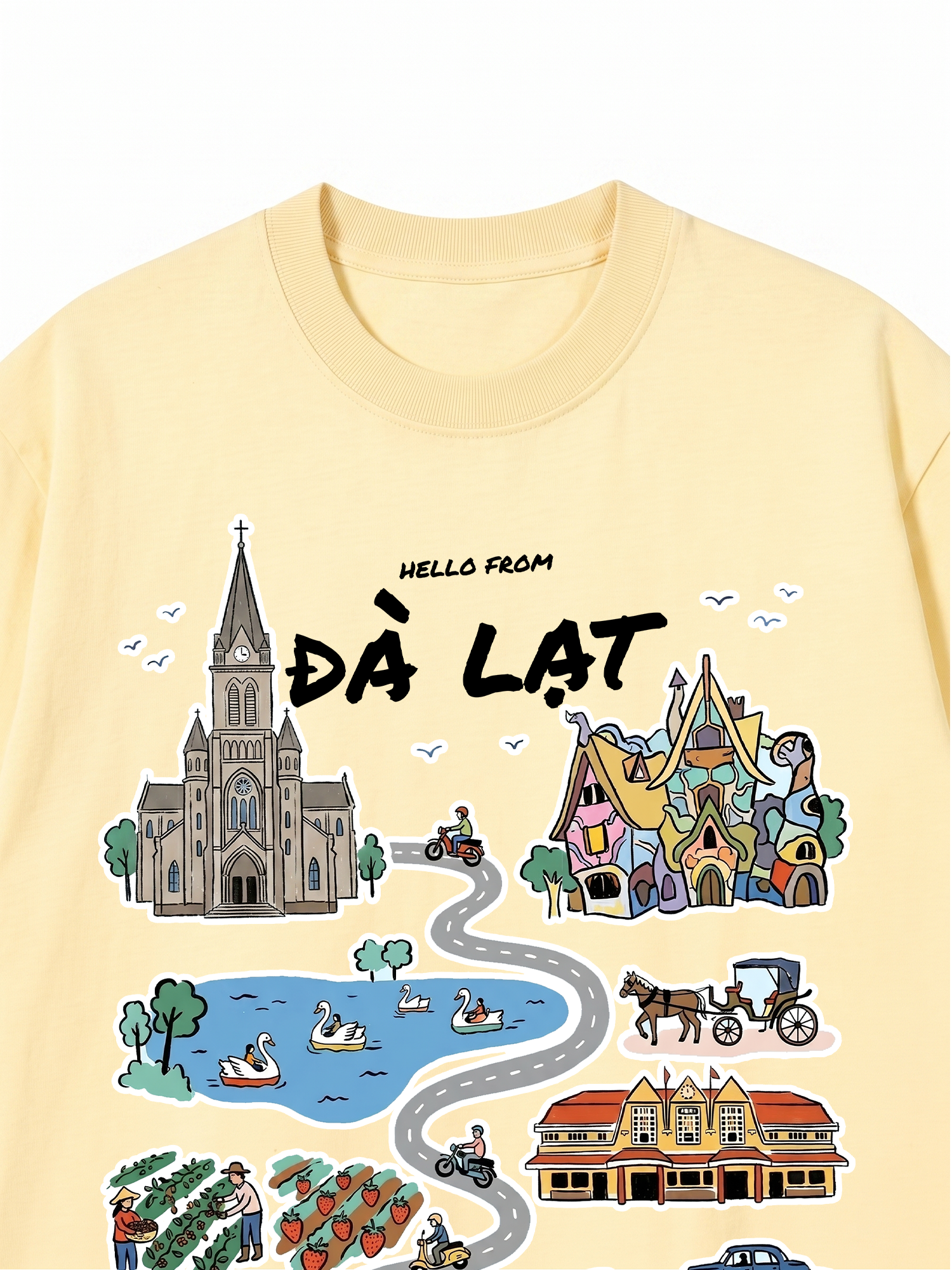 Áo Thun Relaxed Fit Hello From Đà Lạt