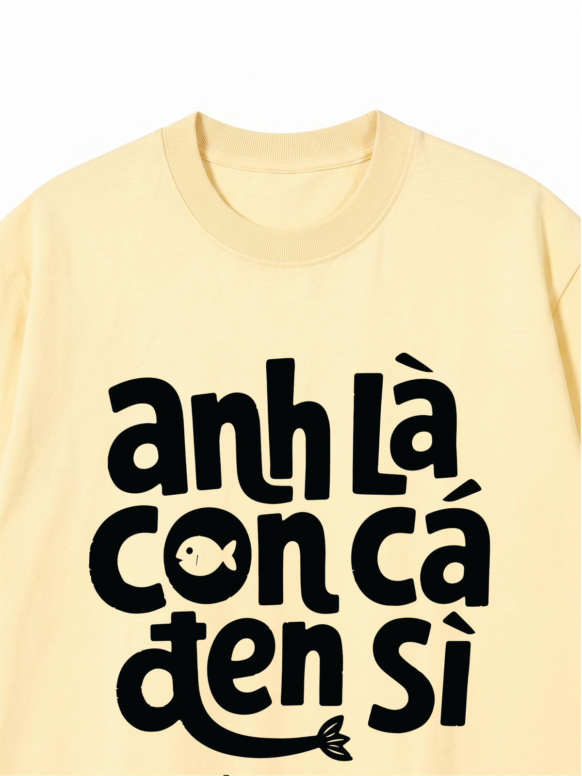 Áo Thun Relaxed Fit Cá Đen Xì