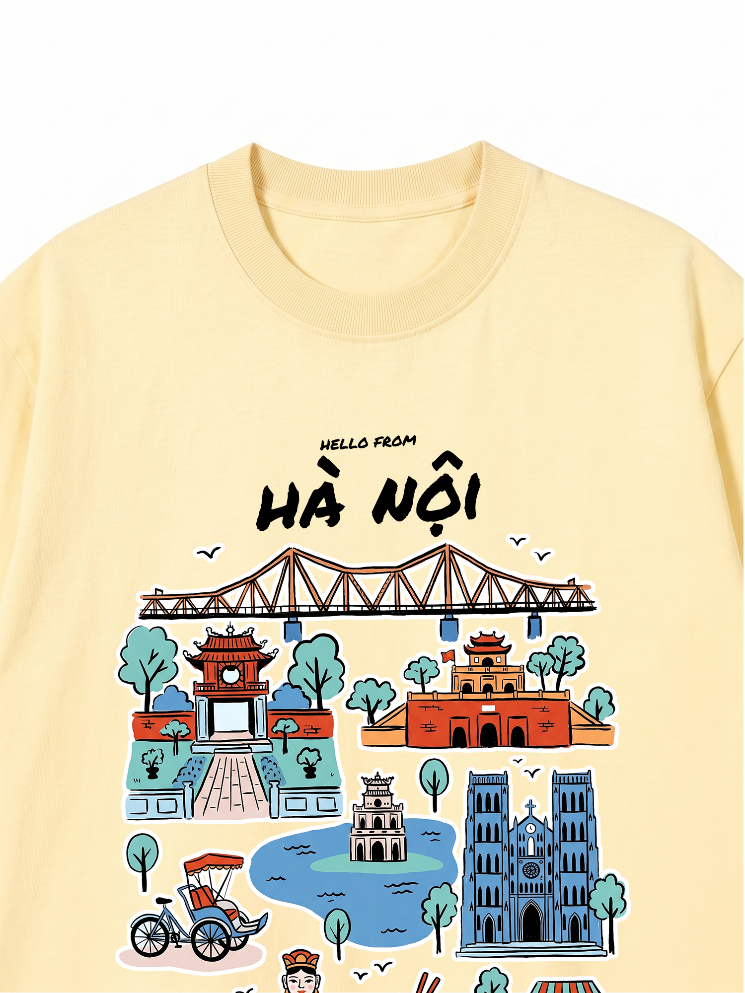 Áo Thun Relaxed Fit Hello From Hà Nội