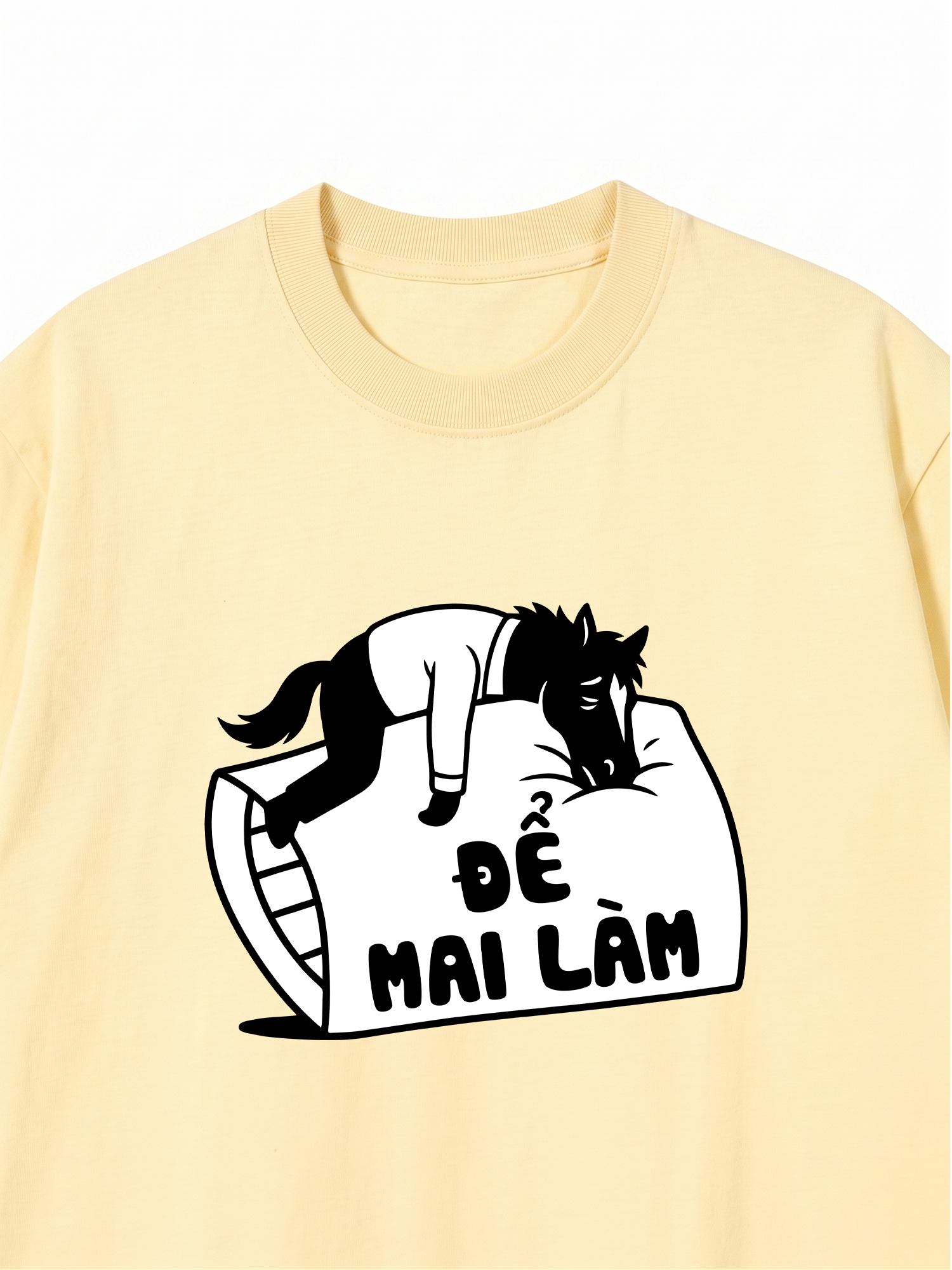 Áo Thun Relaxed Fit Để Mai Làm Đi