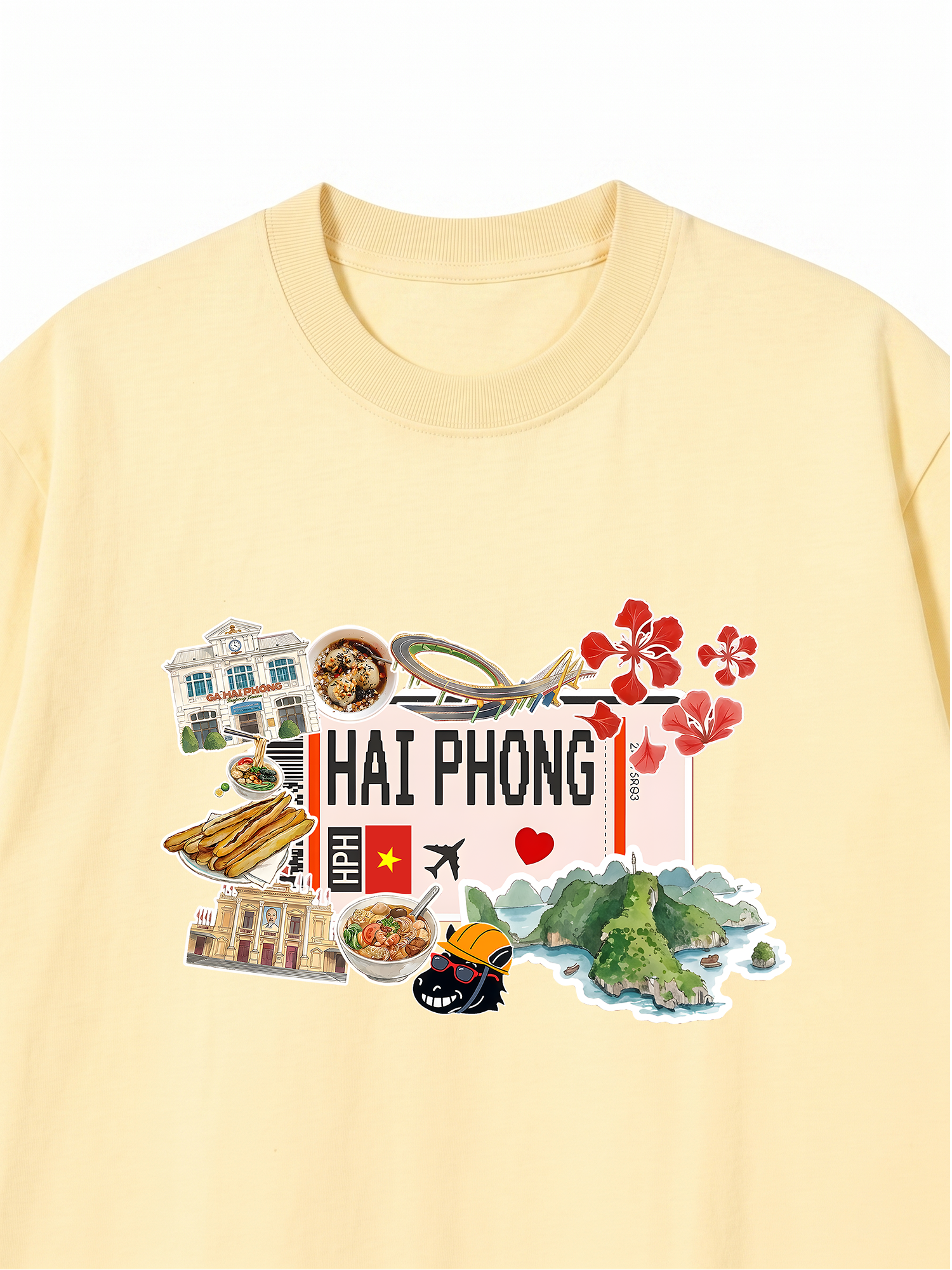 Áo Thun Relaxed Fit Du Lịch Hải Phòng