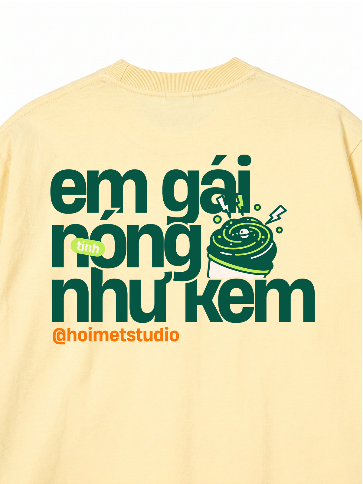 Áo Thun Relaxed Fit Em Gái Tính Nóng Như Kem