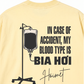 Áo Thun Relaxed Fit Blood Type Is Bia Hơi