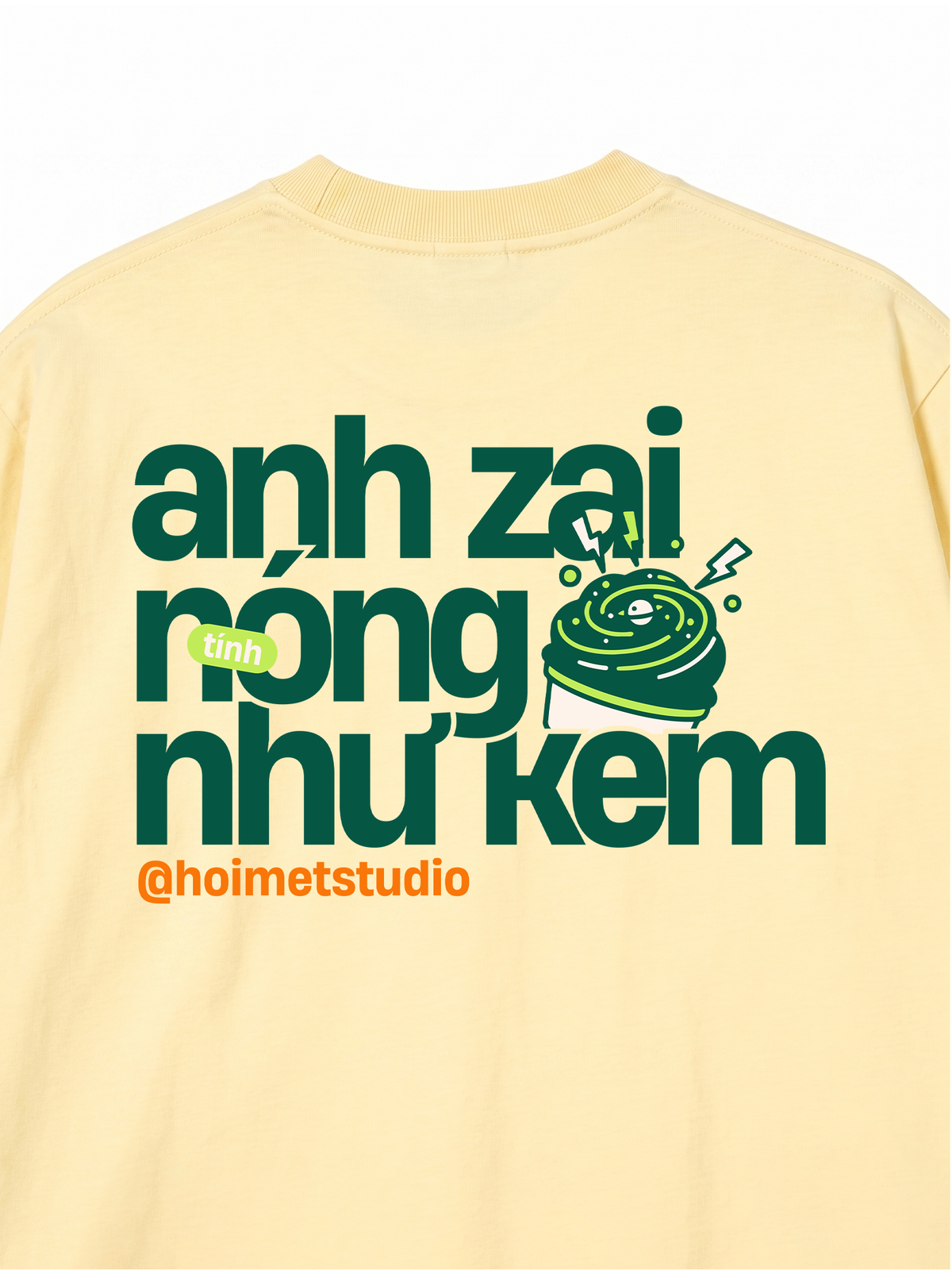 Áo Thun Relaxed Fit Anh Zai Tính Nóng Như Kem